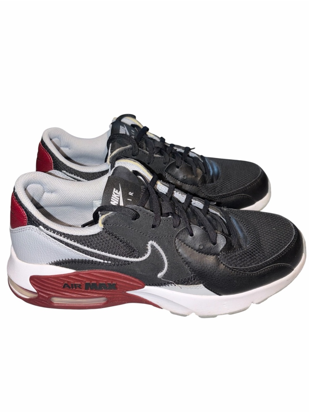 EUC Nike Men’s Air Max Excee Black Grey Red Sneakers DZ0795-001 Size 10 Normcore